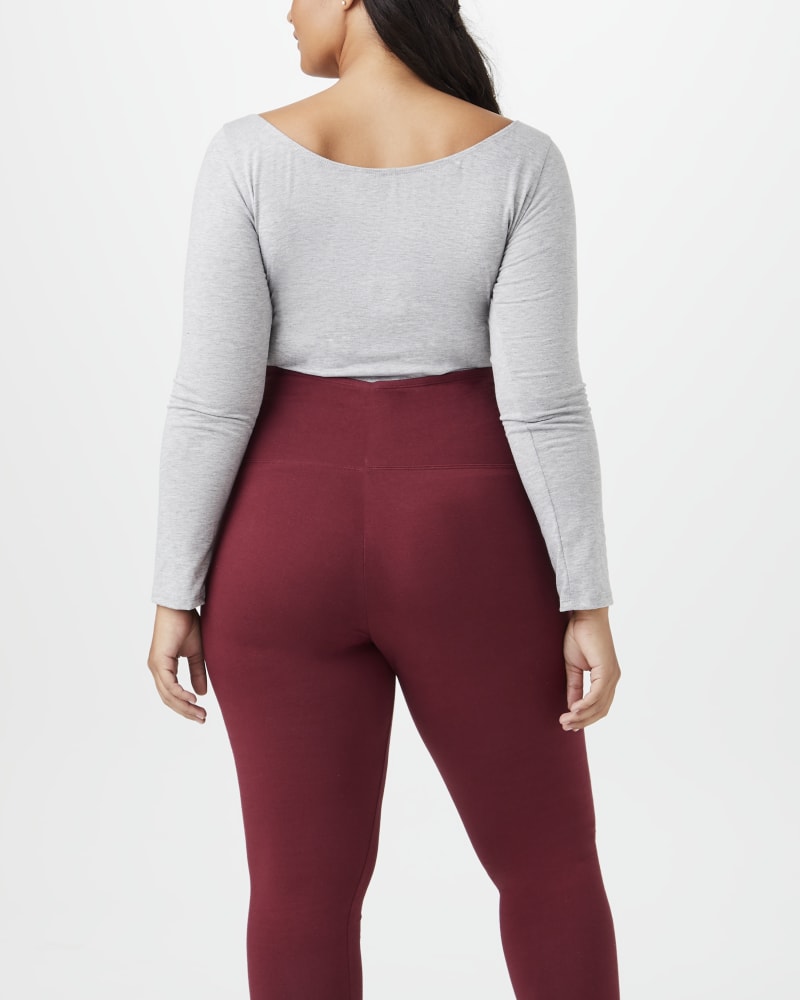 Plus size burgundy hot sale leggings